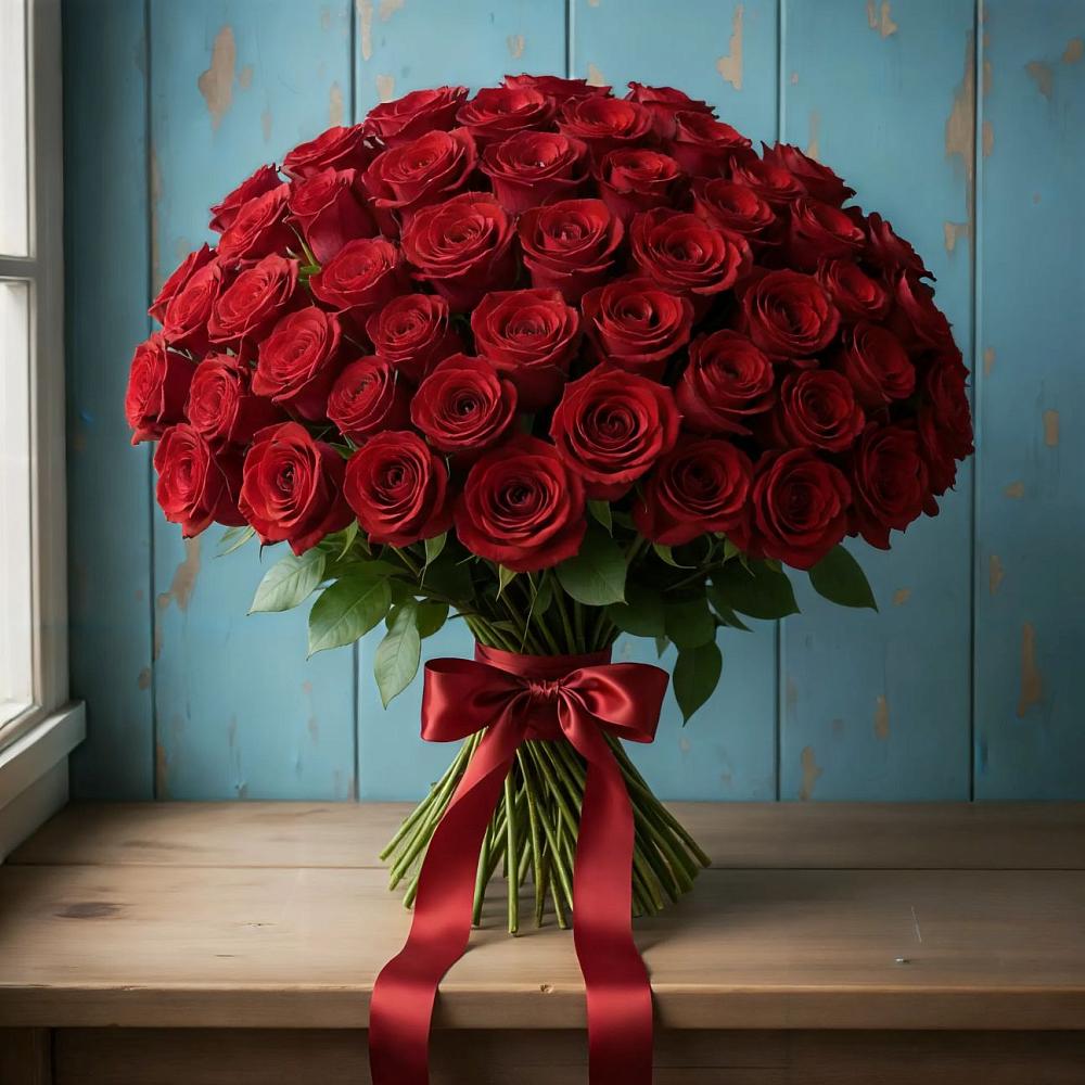 Букет Красные розы Блэк Меджик в Мордово