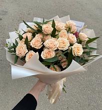Букет Кремовые розы Латте в Мордово