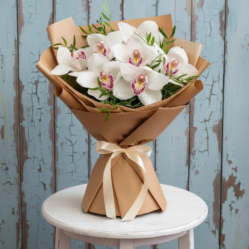 Букет цветов из: Орхидеи и Розы в Мордово