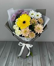 Букет цветов из:  Розы, Герберы и Хризантемы в Мордово