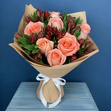 Букет цветов из:  Розы и Альстромерии в Мордово