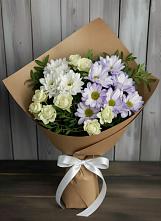 Букет цветов из:  Хризантемы и Розы в Мордово