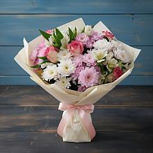 Букет цветов из:  Хризантемы, Альстромерии и Розы в Мордово