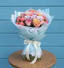 Букет цветов из:  Хризантемы и Розы в Мордово