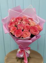 Букет 15 Розовых роз Равель в Мордово